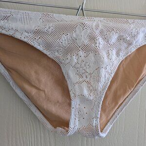 Victoria's Secret Sexy Swim Floral Crochet Bikini Lined White Size Large